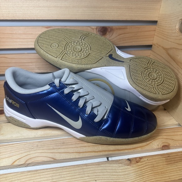 Nike Total 90 III Turf Blue Void Indoor Soccer Shoes [HQ2851-402] Men's Sz 12 US